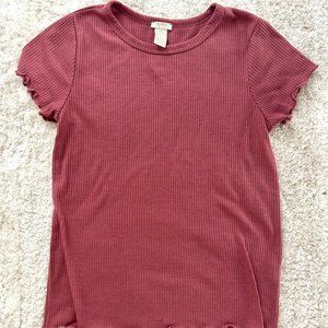 Forever 21 Girls Rose Textured Shirt